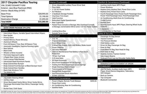 2017 Chrysler Pacifica Touring
