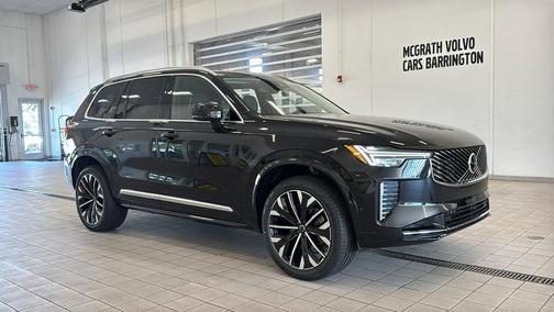 Onyx Black Metallic 2026 Volvo XC90 Plus, B6 AWD Gas (mild hybrid), Gasoline, Bright, 7 Seats