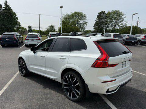 Crystal White Metallic 2025 Volvo XC60 Plug-In Hybrid Ultra, T8 AWD Electric/Gasoline, Dark