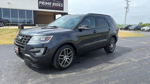 Blue 2017 Ford Explorer sport