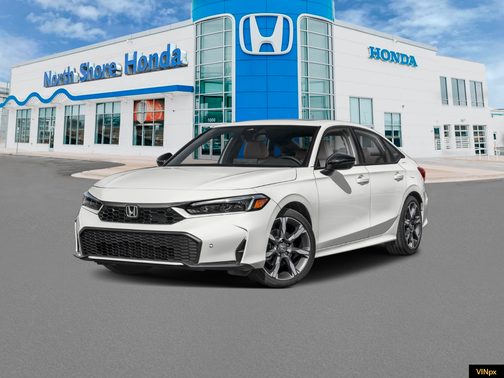 Platinum White Pearl 2026 Honda Civic Hybrid Sport Touring