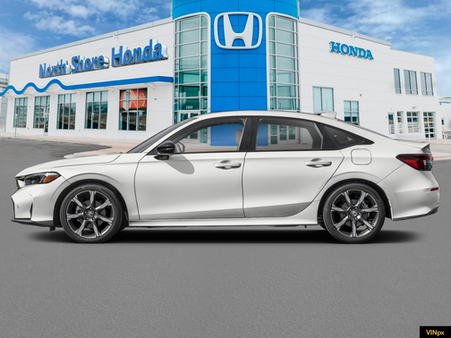 Platinum White Pearl 2026 Honda Civic Hybrid Sport Touring