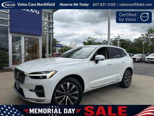 Crystal White 2023 Volvo XC60 B5 Plus Bright Theme