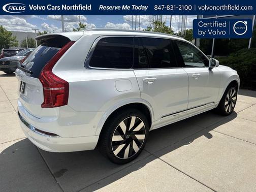 Crystal White 2024 Volvo XC90 Recharge Plug-In Hybrid T8 Plus Bright Theme 7 Passenger