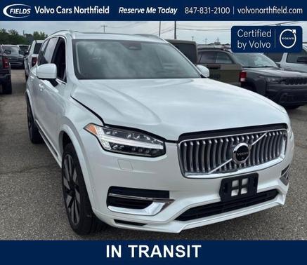Crystal White 2024 Volvo XC90 Recharge Plug-In Hybrid T8 Plus Bright Theme 7 Passenger