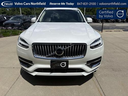 Crystal White 2024 Volvo XC90 Recharge Plug-In Hybrid T8 Plus Bright Theme 7 Passenger