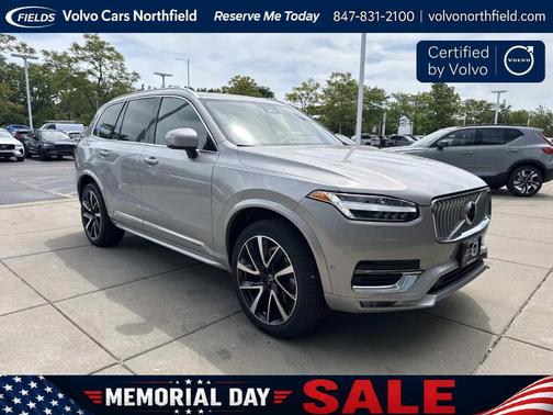 Silver 2024 Volvo XC90 B6 Plus Bright Theme 7-Seater