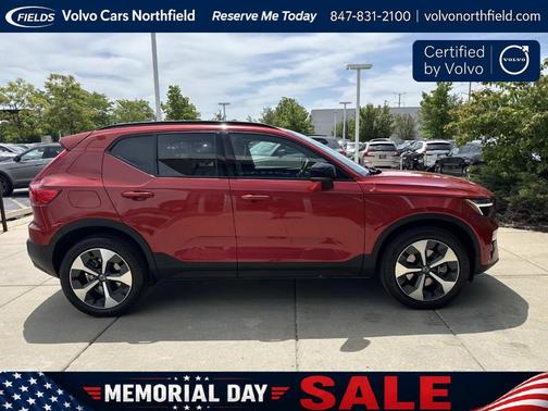 Fusion Red Metallic 2023 Volvo XC40 B5 Plus Dark Theme