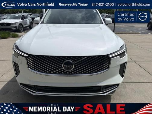 Crystal White Metallic 2025 Volvo XC90 B6 Plus 7-Seater