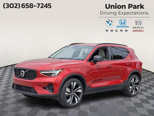 Fusion Red Metallic 2023 Volvo XC40 Plus Dark Theme