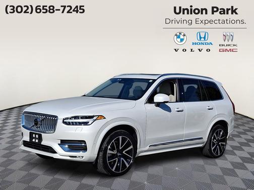 Crystal White Metallic 2024 Volvo XC90 Plus Bright Theme