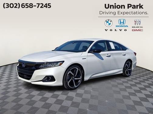 White 2022 Honda Accord Hybrid Sport