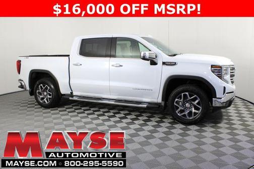 Glacier White Tricoat 2026 GMC Sierra 1500 SLT