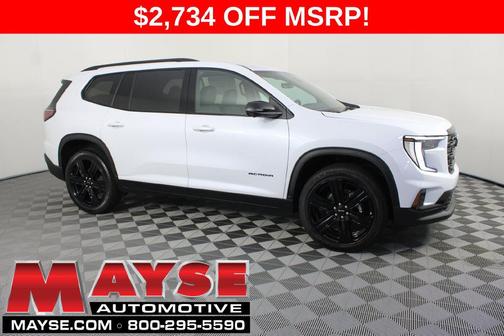 Glacier White Tricoat 2027 GMC Acadia FWD Elevation