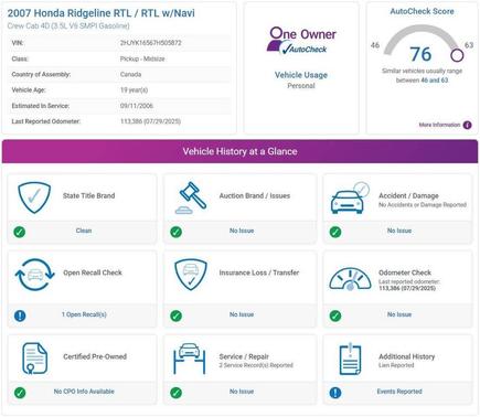 2007 Honda Ridgeline RTL