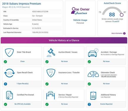 2018 Subaru Impreza 2.0i Premium