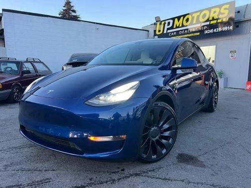 Blue 2020 Tesla Model Y Performance
