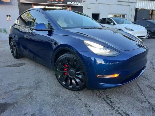 Blue 2020 Tesla Model Y Performance