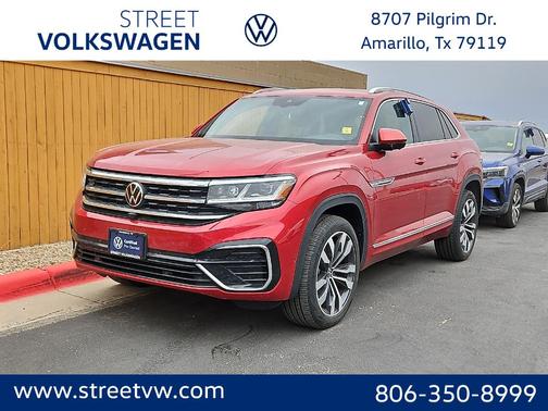 Aurora Red Metallic 2023 Volkswagen Atlas Cross Sport 3.6 V6 SEL Premium R-Line