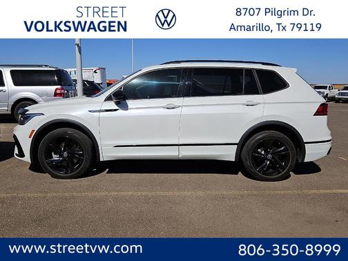 Opal White Pearl Effect 2023 Volkswagen Tiguan 2.0T SE R-Line Black