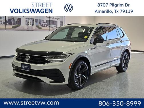 Opal White Pearl Effect 2023 Volkswagen Tiguan 2.0T SE R-Line Black