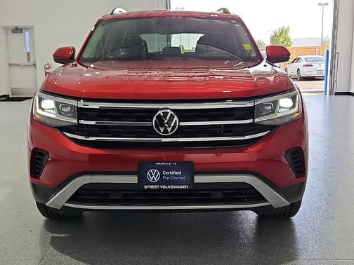 Aurora Red Metallic 2023 Volkswagen Atlas 3.6 SE w/ Technology