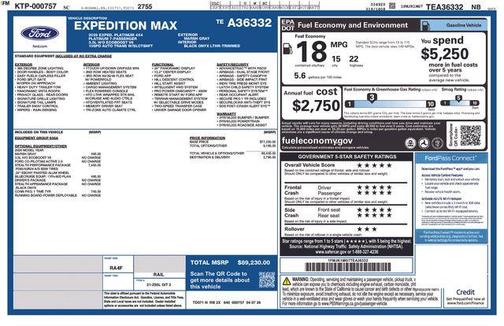 Gray 2026 Ford Expedition Max Platinum