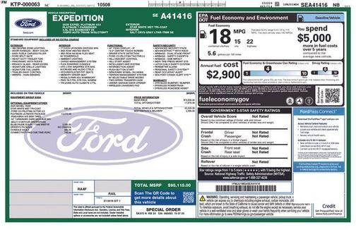 Star White 2025 Ford Expedition Platinum