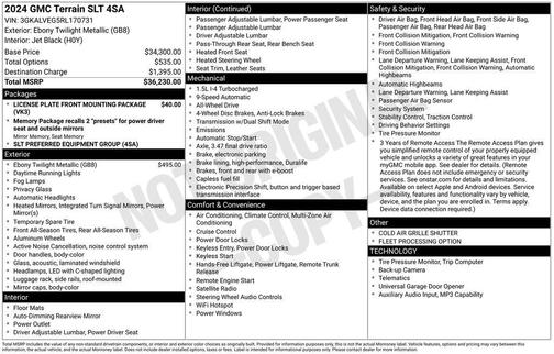 Ebony Twilight Metallic 2024 GMC Terrain SLT
