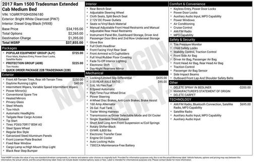 Bright White Clearcoat 2017 RAM 1500 Tradesman