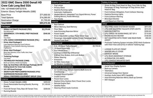 Ebony Twilight Metallic 2022 GMC Sierra 3500 Denali
