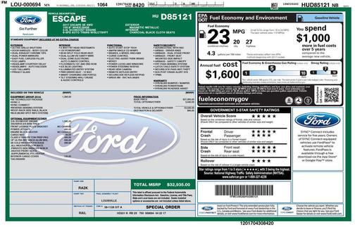 Magnetic 2017 Ford Escape SE