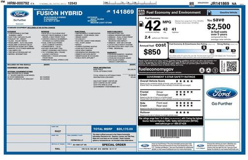 Ingot Silver 2018 Ford Fusion Hybrid S