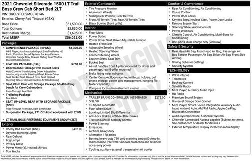 Cherry Red Tintcoat 2021 Chevrolet Silverado 1500 LT Trail Boss