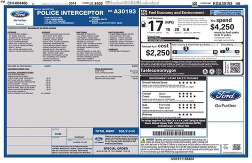 Oxford White 2019 Ford Utility Police Interceptor Police Interceptor