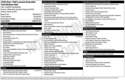 2020 RAM 1500 Laramie