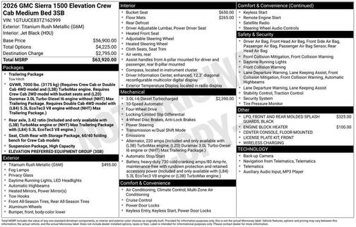 Titanium Rush Metallic 2026 GMC Sierra 1500 Elevation