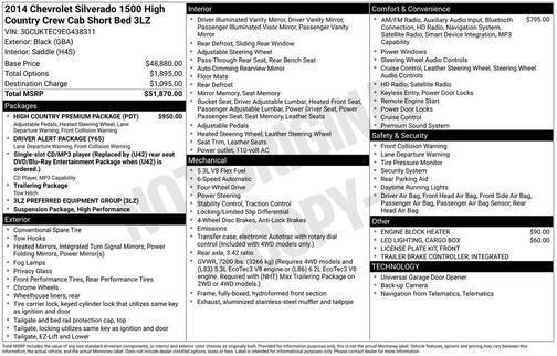 Black 2014 Chevrolet Silverado 1500 High Country