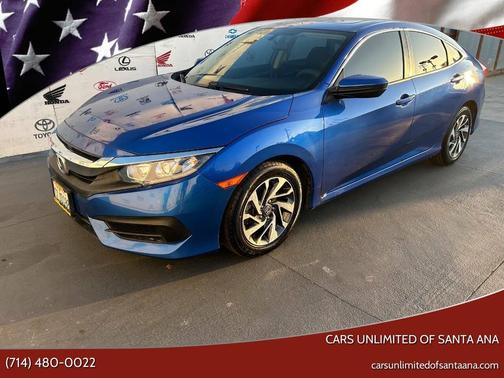 Blue 2017 Honda Civic EX