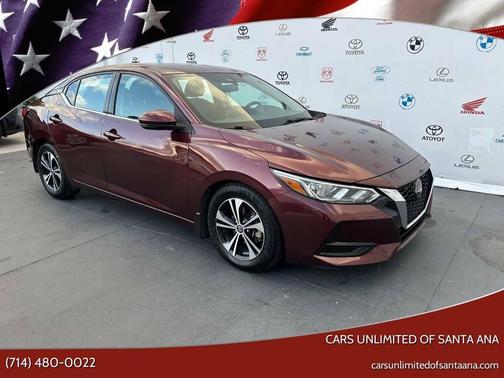 Burgundy 2020 Nissan Sentra SV