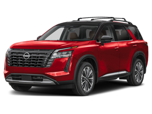 Red 2026 Nissan Pathfinder Platinum