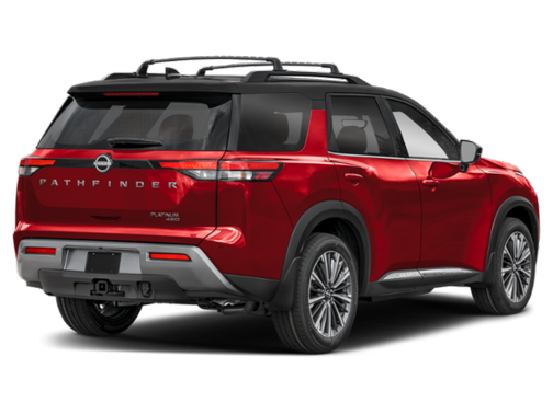 Red 2026 Nissan Pathfinder Platinum