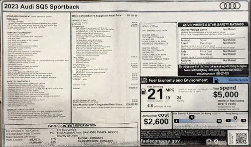 2023 Audi SQ5 3.0T Prestige