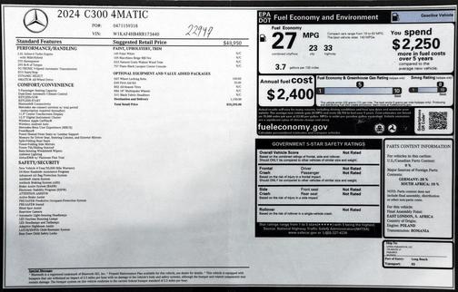 2024 Mercedes-Benz C-Class C 300 4MATIC