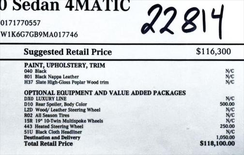 2021 Mercedes-Benz S-Class S 580 4MATIC