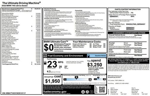 2022 BMW 740 i xDrive