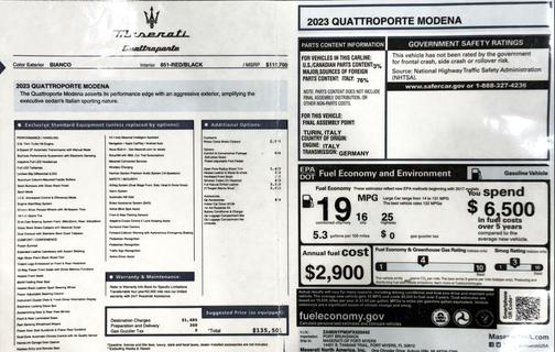 2023 Maserati Quattroporte Modena