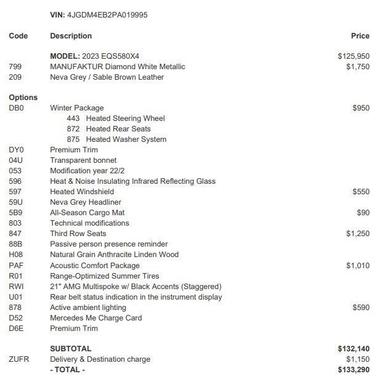 2023 Mercedes-Benz EQS 580 4MATIC