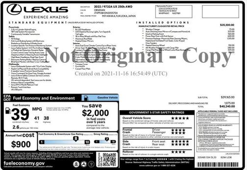 2022 Lexus UX 250h Base