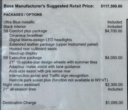 2023 Audi S8 4.0T